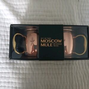 New Moscow Mule Copper Mugs 20 oz. Set Of 2 by Godinger Silver Art